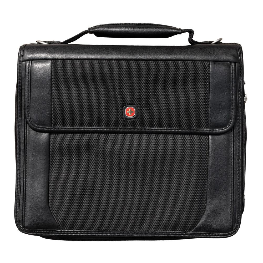Wenger Multi-Function Presentation Folio Black Zippered Business Padfolio